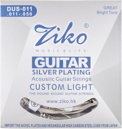 Струни Ziko DUS-011 Silver 11-50 Custom Light (319)