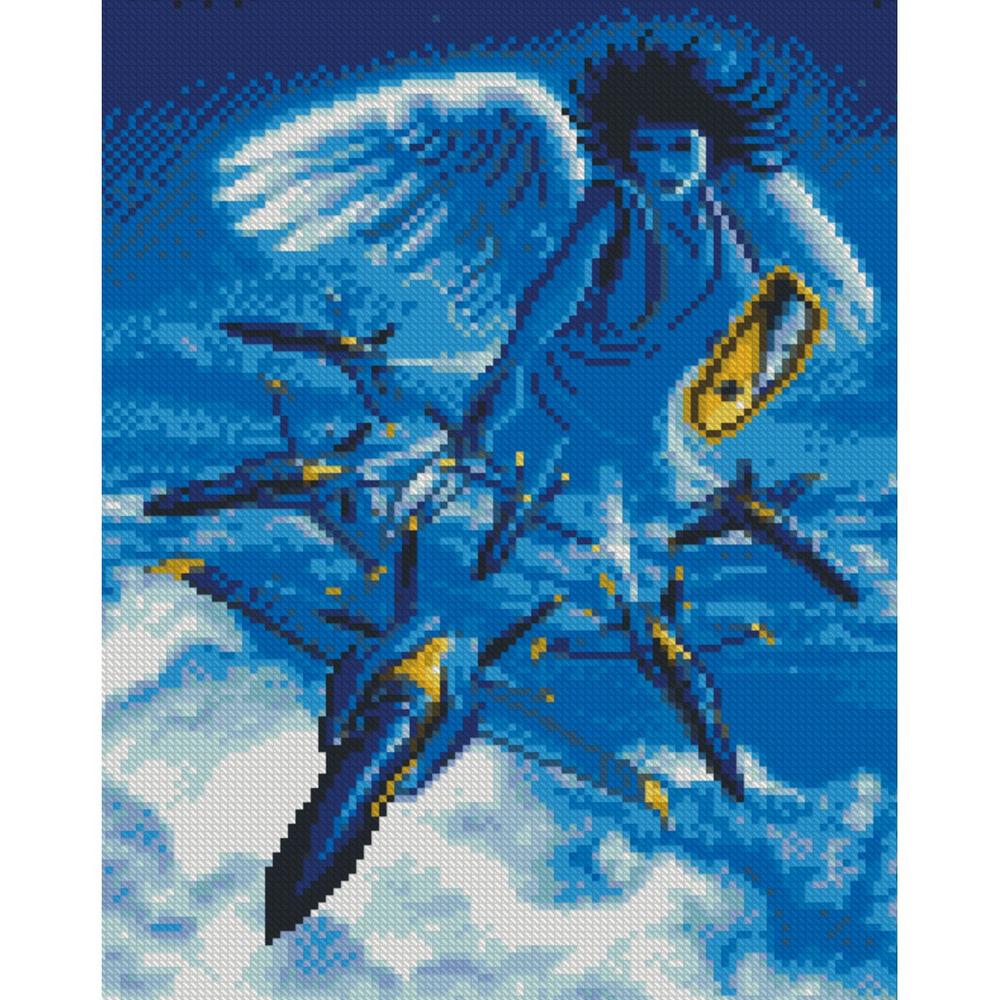 Картина по номерам Strateg Ангел-хранитель Украины алмазная вышивка мозаика 30x40 см (VM-127-A-301)
