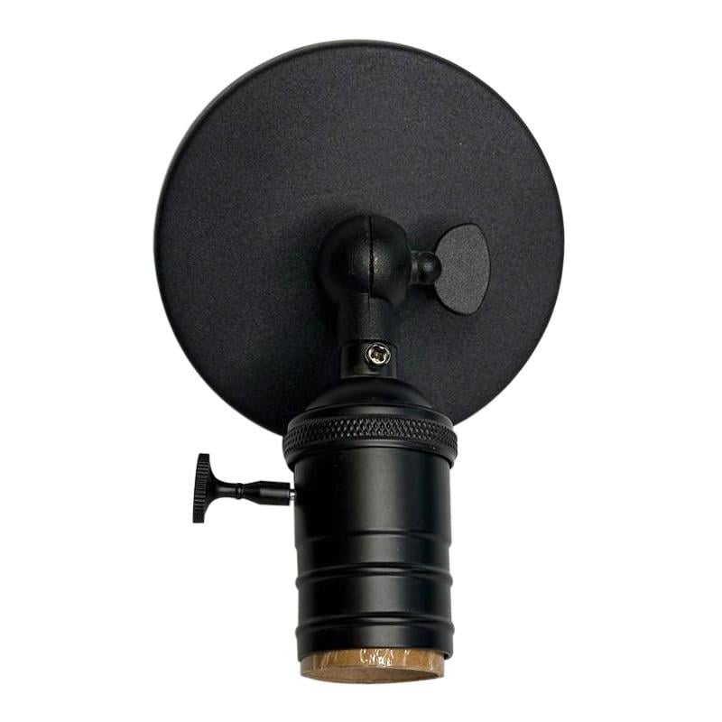 Бра в стиле лофт American с выключателем на патроне Черный матовый