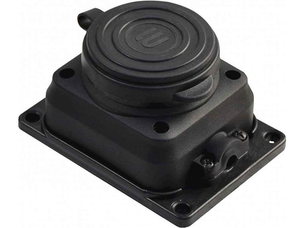Розетка АСКО 2 каучуковая наружной установки 2Р+PE 16А IP44 Черный (1031852)