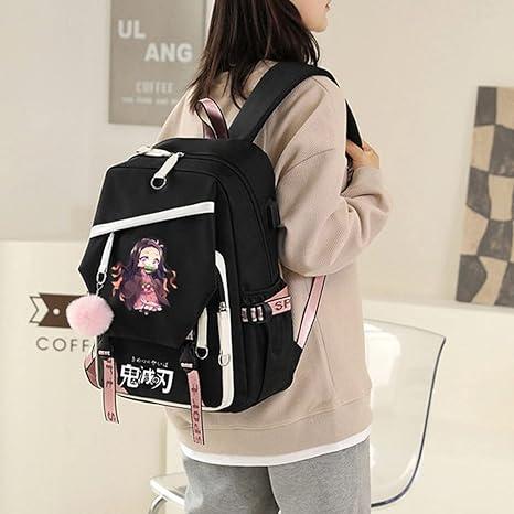 Школьный рюкзак для девочки с USB и меховым помпоном Аниме 5-11 класс (2700111680) - фото 6 Школьный рюкзак для девочки с USB и меховым помпоном Аниме 5-11 класс (2700111680) - фото 6