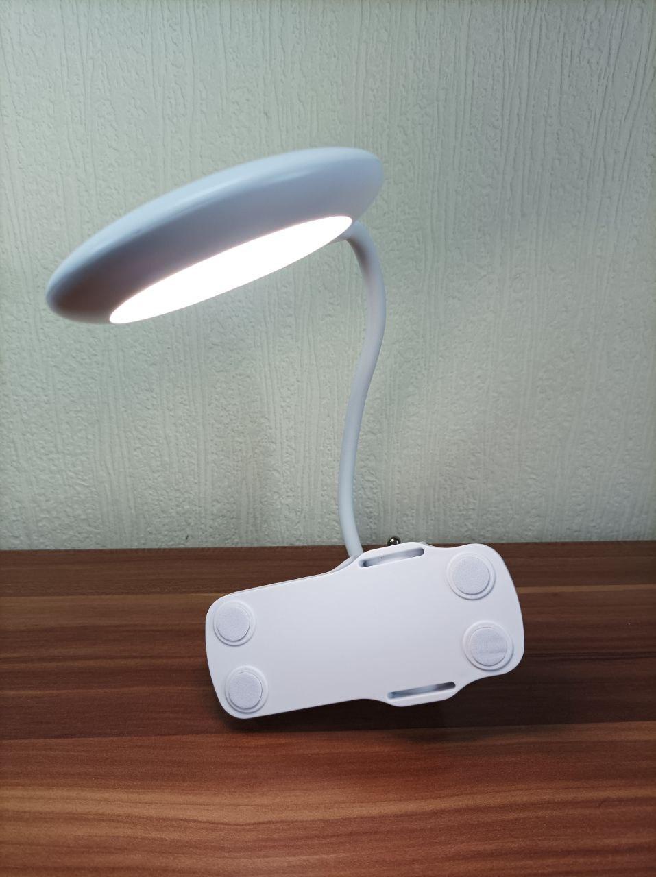 Лампа аккумуляторная LED 3 цветовые температуры с 3 режимами на прищепке USB Li-ion 1800 mAh 3W Белый (1775640898) - фото 5 Лампа аккумуляторная LED 3 цветовые температуры с 3 режимами на прищепке USB Li-ion 1800 mAh 3W Белый (1775640898) - фото 5