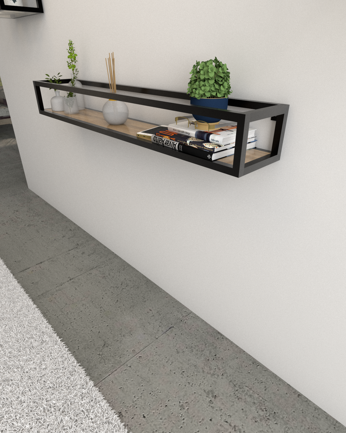 Полка настенная EcoLoft Линеари DSP-1371-1 в стиле лофт Дуб Аппалачи (32169349)