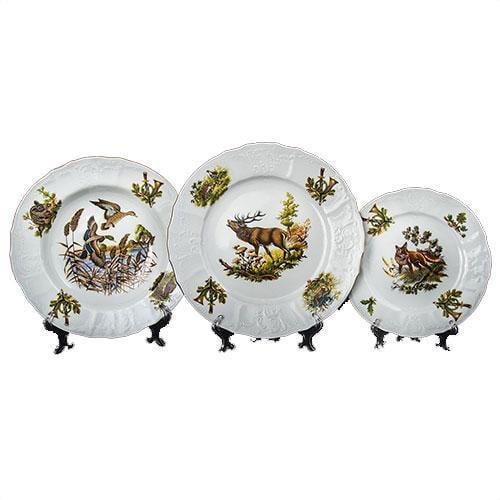 Столовый сервиз Thun Bernadotte Охота фарфор на 6 персон 18 пр. (U001011)