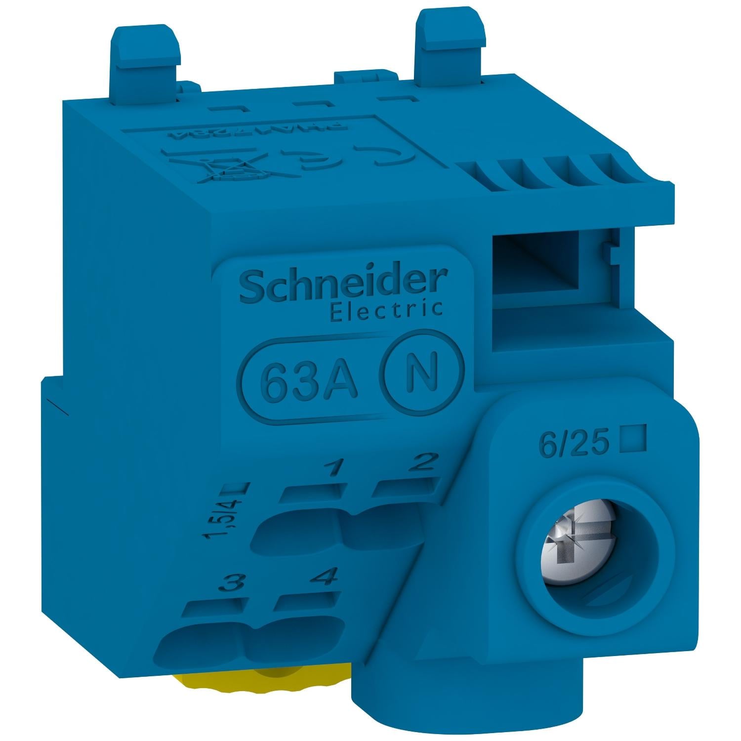 Блок клеммный N Schneider Electric Linergy 63A 5 отверстий 1x25/4x4 мм2 (LGYT1N05) Блок клеммный N Schneider Electric Linergy 63A 5 отверстий 1x25/4x4 мм2 (LGYT1N05)