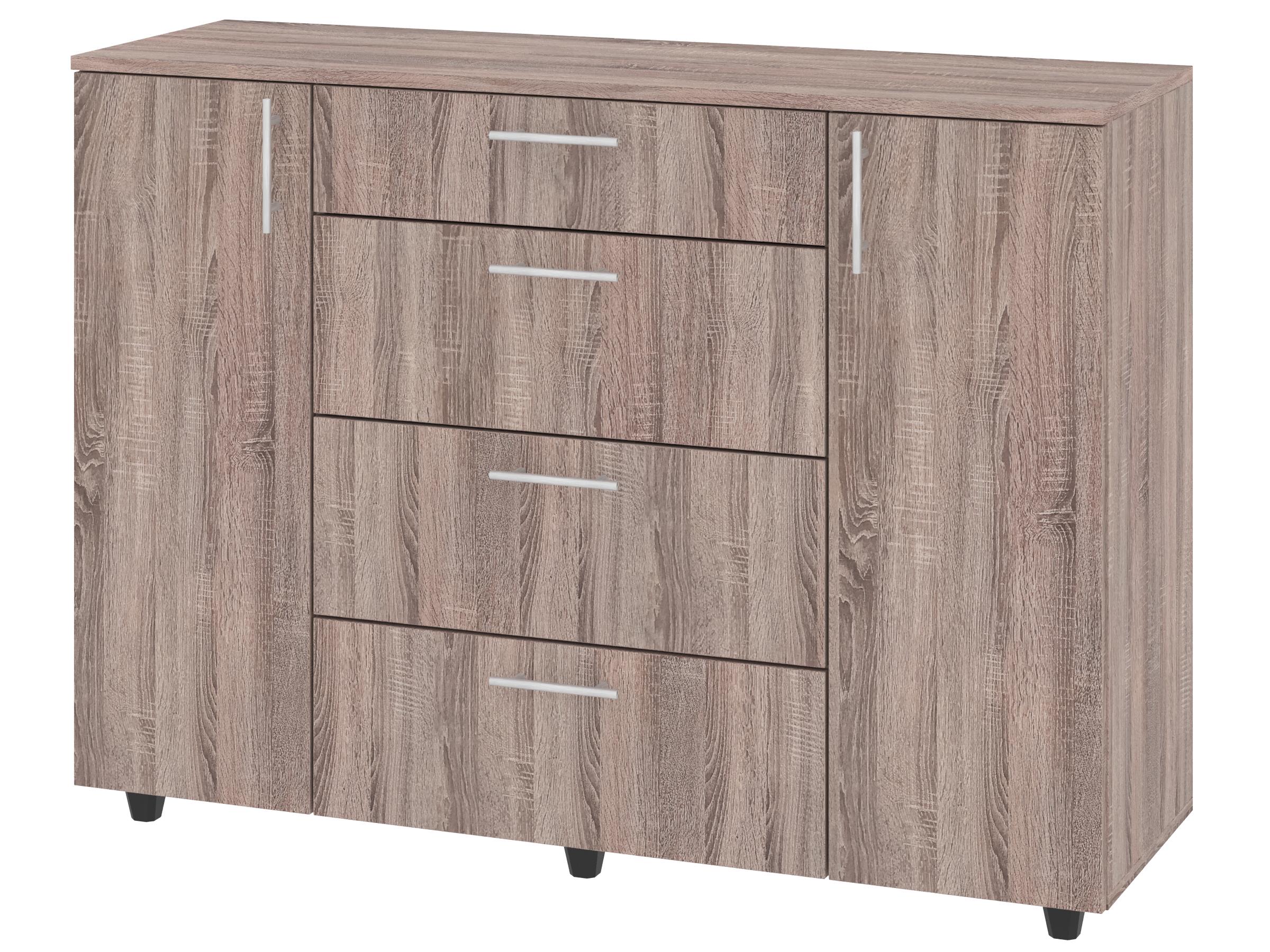 Комод с ящиками PEHOTIN Милана К-2+4 ДСП 120х38х87,4 см Трюфель (PN-100434)
