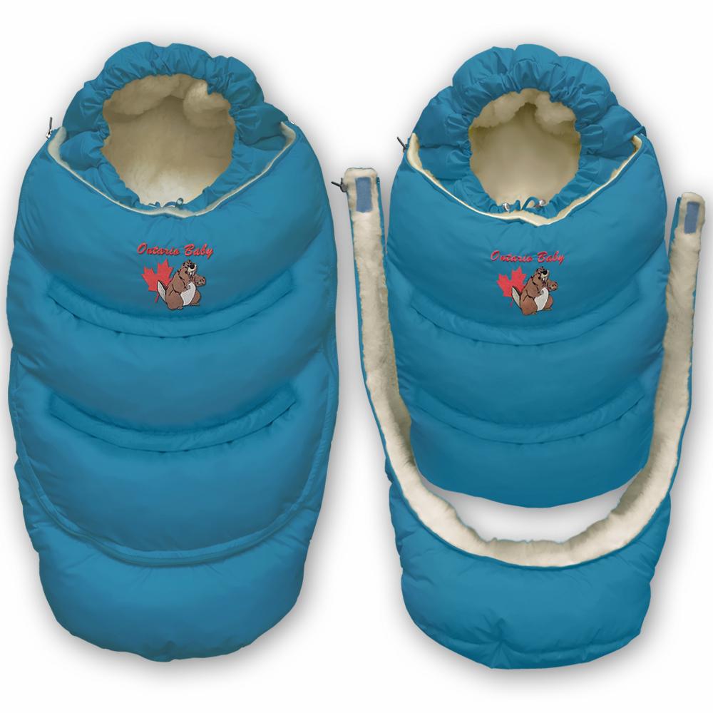 Конверт-трансформер пуховий 2в1 Alaska СС з хутром Волошковий (ART-0000556) - фото 4 Конверт-трансформер пуховий 2в1 Alaska СС з хутром Волошковий (ART-0000556) - фото 4