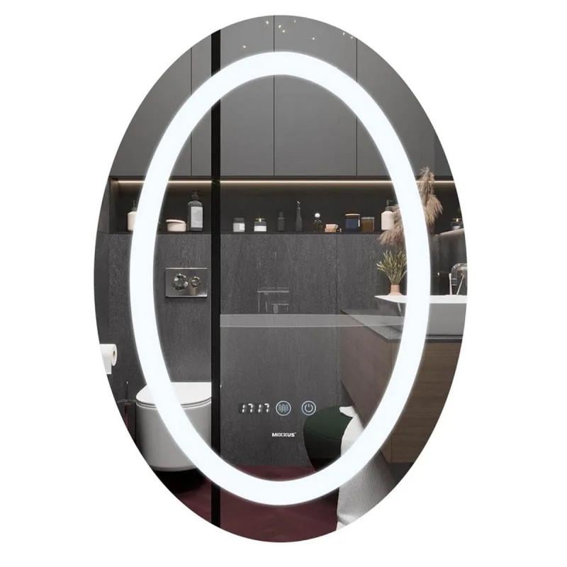 Дзеркало Mixxus PLAIN MV02-60x80 з Led Touch Anti-fog димером регулятором яскравості годинником (MI6933) Дзеркало Mixxus PLAIN MV02-60x80 з Led Touch Anti-fog димером регулятором яскравості годинником (MI6933)