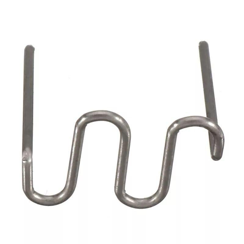 Скобы для ремонта пластика Большая волна 0,8мм 500 шт. Черный/Металик (Арт: СК003)