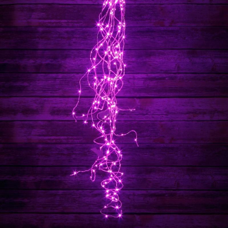 Гирлянда светодиодная Oscar Конский хвост HRC-04 200 LED 20 нитей 1 м Рожевий