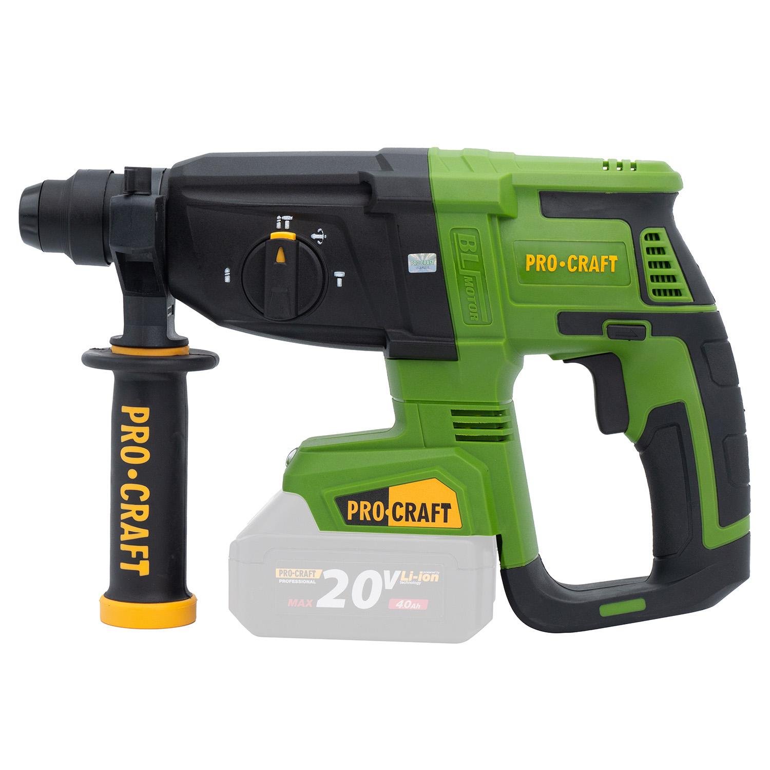 Перфоратор акумуляторний Procraft PHA40 кейс без АКБ та ЗП (030041)