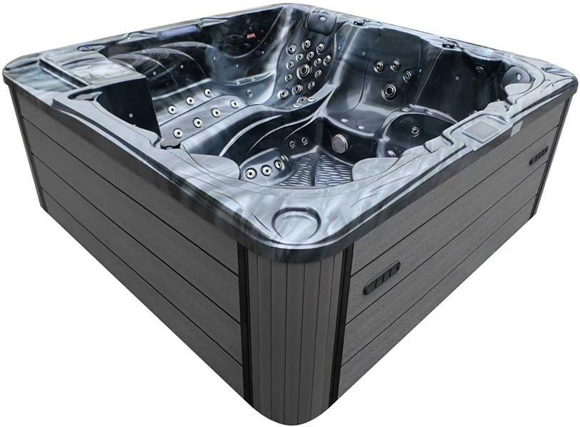 СПА-бассейн гидромассажный Aquajoy Borneo 230x230x96 см на 6 человек 117 форсунок Bluetooth темный опал (22738)