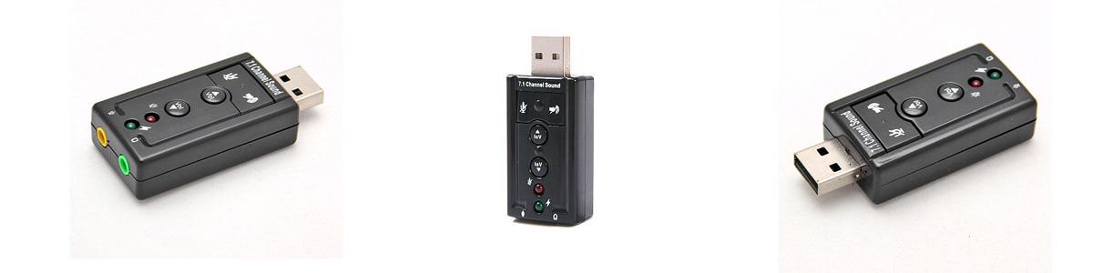 3D USB звуковая карта на 7.1 канала с регулятором (Е0905-002-00) - фото 2