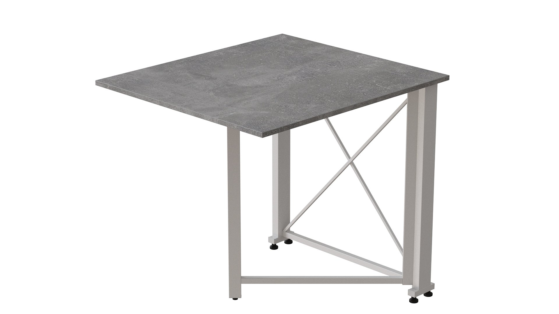 Стол-книжка трансформер Ferrum-decor Orion 1 металл/ДСП 16 мм 750x810x730 мм Белый/Бетон (ORI114) - фото 1