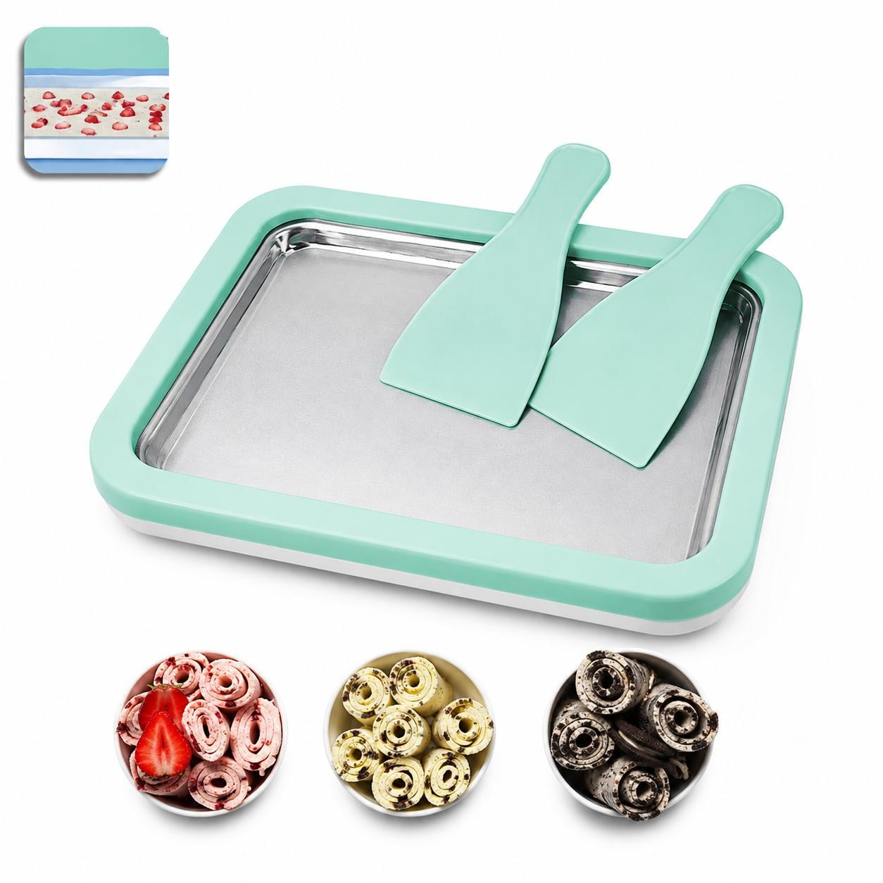 Морожениця Ice Cream Maker Instant з лопатками М'ятний (a7a2af6b) - фото 4 Морожениця Ice Cream Maker Instant з лопатками М'ятний (a7a2af6b) - фото 4