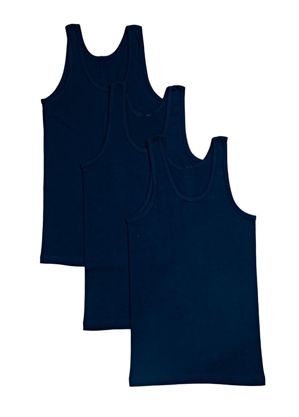 Сет мужских маек Наталюкс XL 3 шт. Темно-синий (2111039402443)