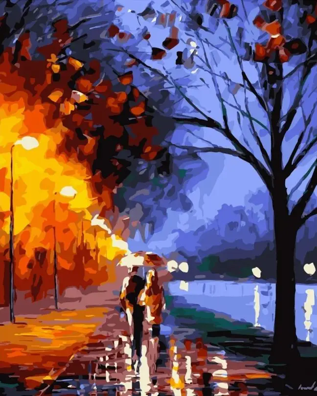 Картина по номерам Strateg Город после дождя 40x50 см (SR-B-GS403)