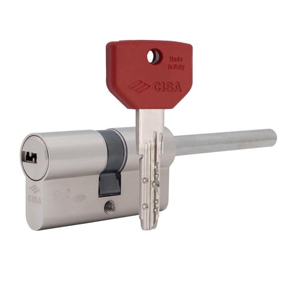 Цилиндр Cisa ASIX P8 PRO 85T 55x30T со штоком Никель матовый (38772)