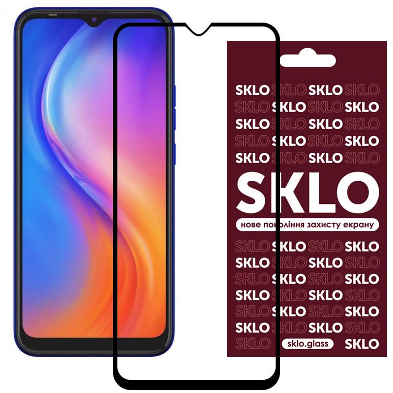 Защитное стекло противоударное SKLO 3D full glue для TECNO Spark 6 Go закаленное Прозрачный