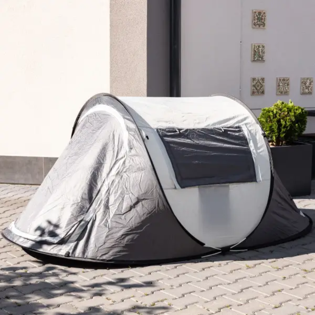 Намет Pop-Up двомісний з автоматичним каркасом 245х145х100 см Сірий - фото 2 Намет Pop-Up двомісний з автоматичним каркасом 245х145х100 см Сірий - фото 2