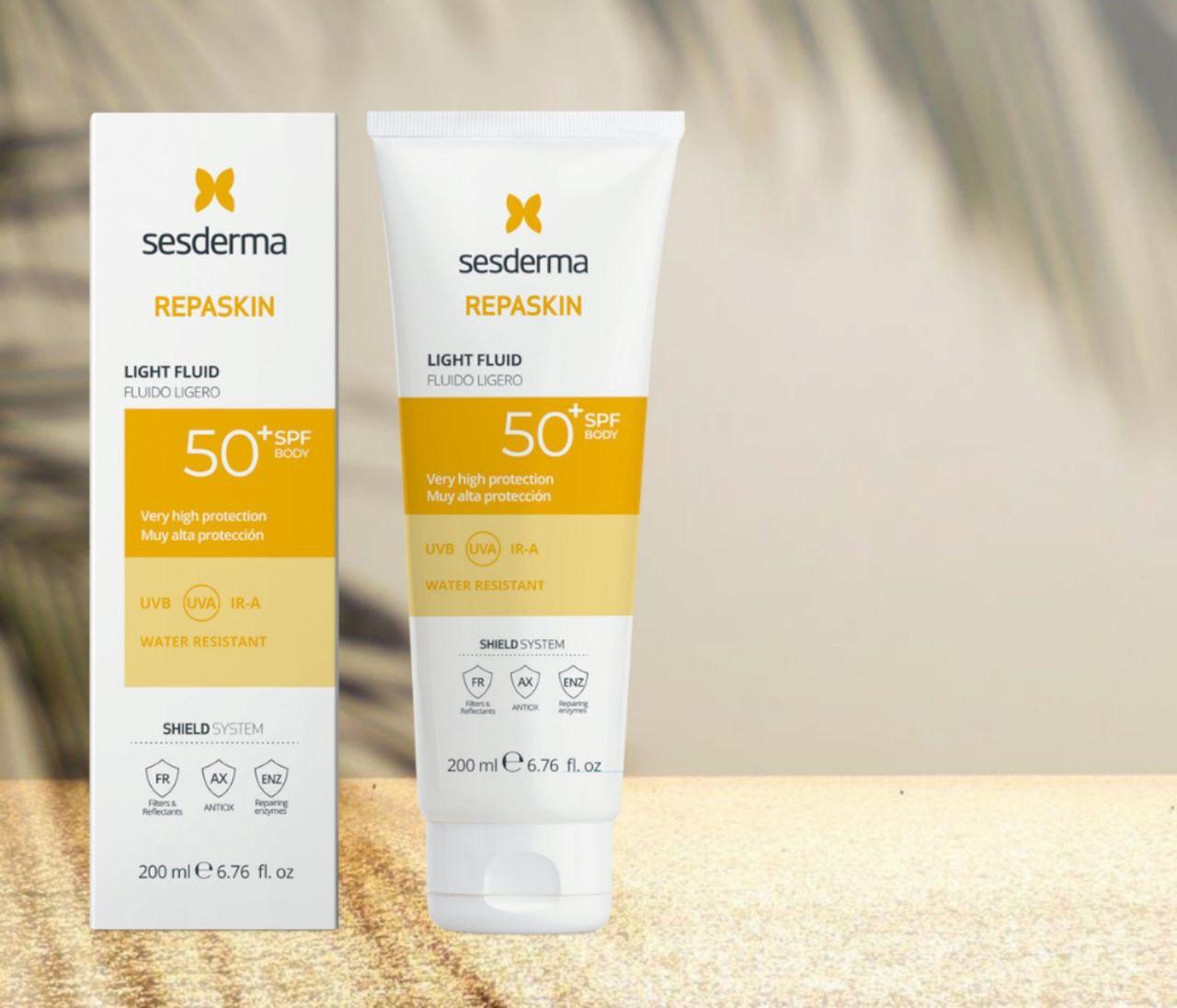 Флюид для тела солнцезащитный SesDerma Repaskin Light Fluid Body Sunscreen SPF 50 200 мл (2273631601)