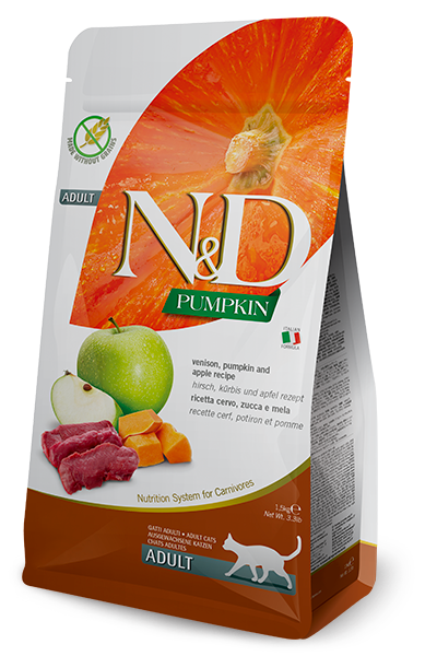 Корм сухой для кошек Farmina N&D Cat Pumpkin Venison & Apple с гарбузом/олениной и яблоком 1,5 кг