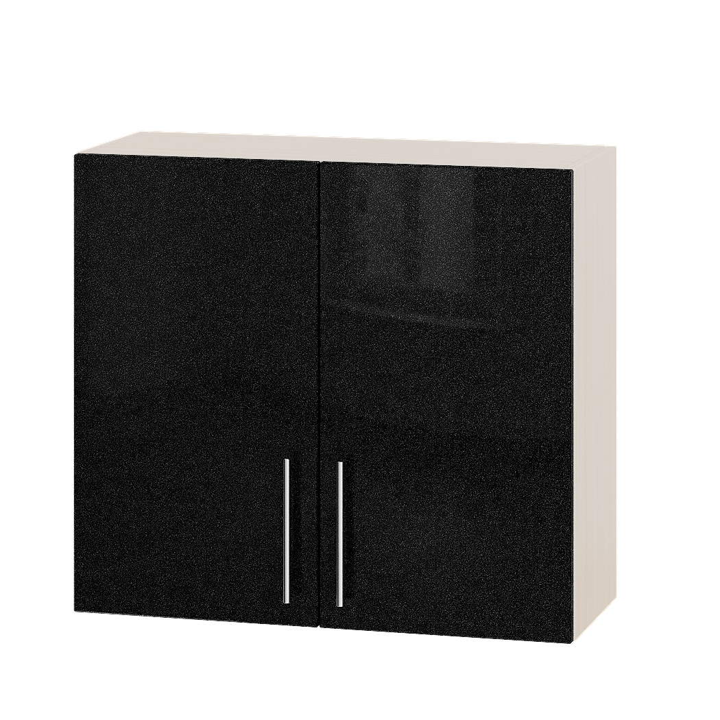 Шкаф верхний Эверест Модерн модуль для сушки посуды Верх В06-800 80х30х72 см Черный металлик глянец/Дуб Молочный (05186)