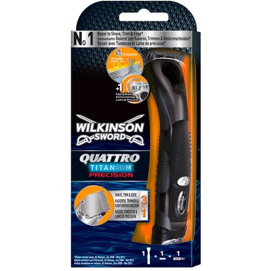 Станок для гоління Wilkinson Sword Schick Quattro Titanium Precision 1 картридж (W0088)