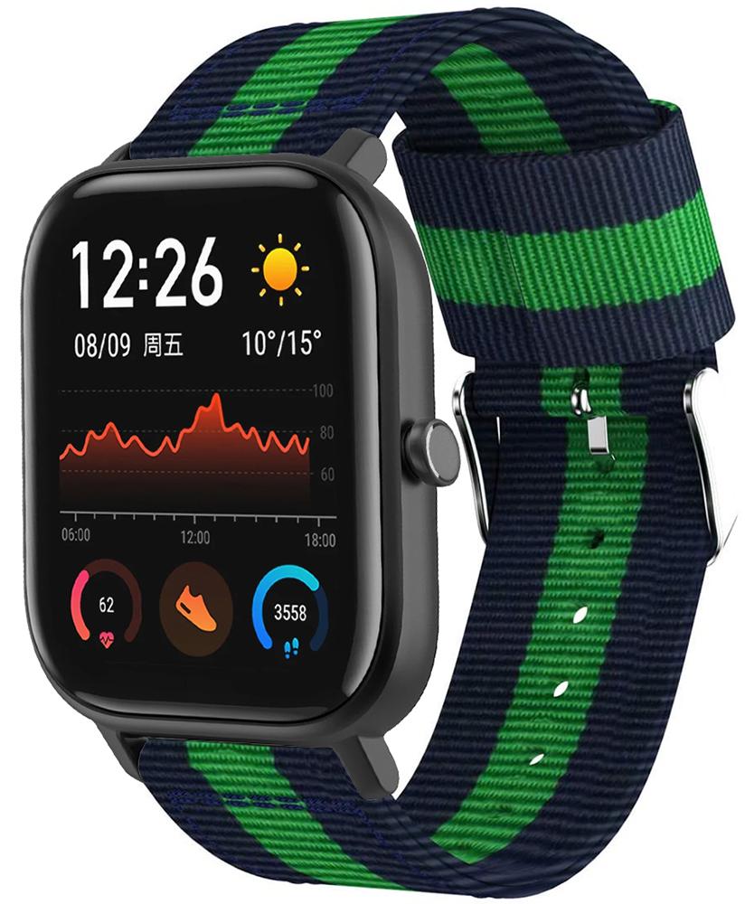 Ремешок тканевый Canvas для Amazfit GTS Blue/Green (20562)