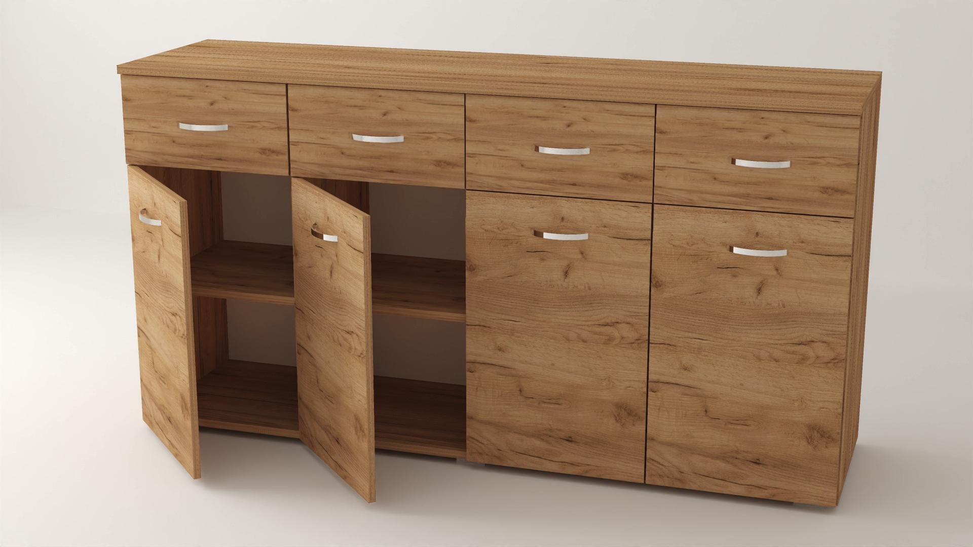 Комод Алекса ВК-12 170х45х90 см Дуб крафт золотой (60060)