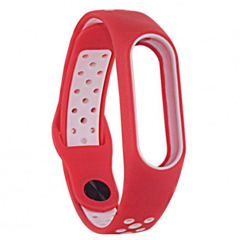 Ремешок для фитнес браслета Mi Band 2 TPU Red/White (29caa1-1514)