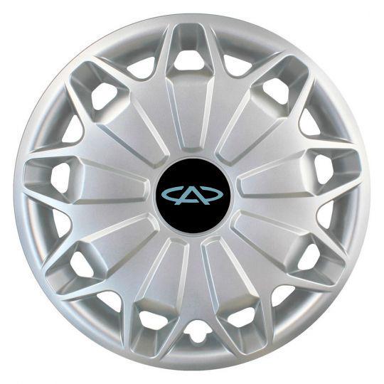 Автомобильные колпаки SKS 338 R15 с логотипом Chery 4 шт. Серебристый
