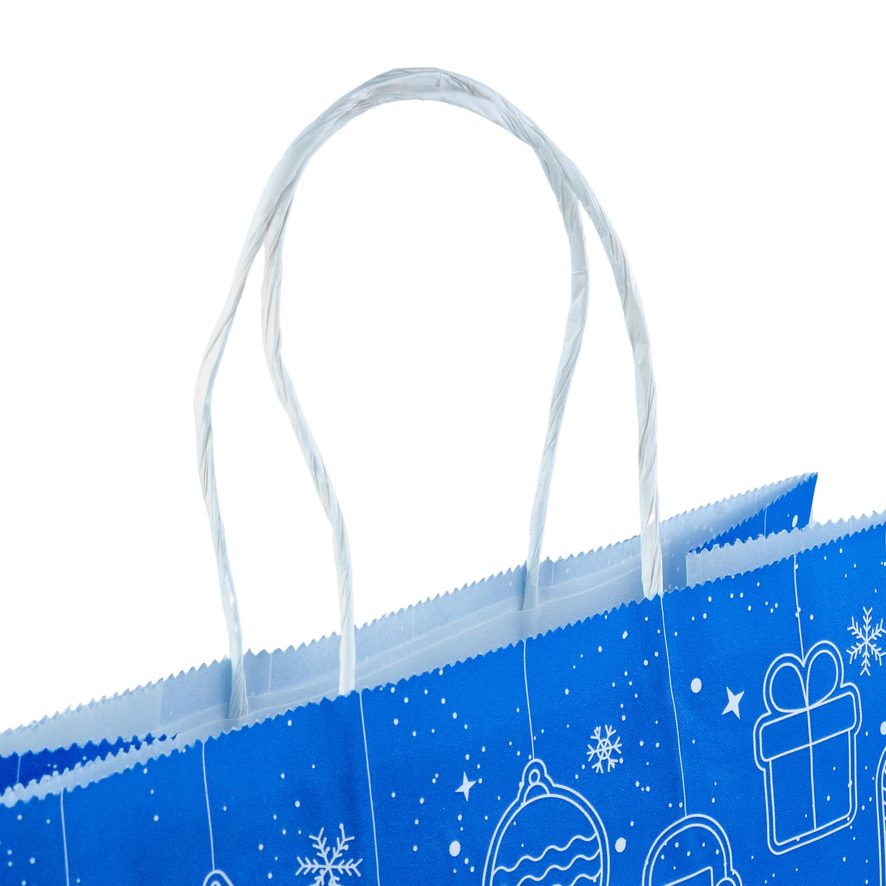 Подарочный пакет "З Новим роком" краф 315х240х110 мм Синий (3152403) - фото 2 Подарочный пакет "З Новим роком" краф 315х240х110 мм Синий (3152403) - фото 2