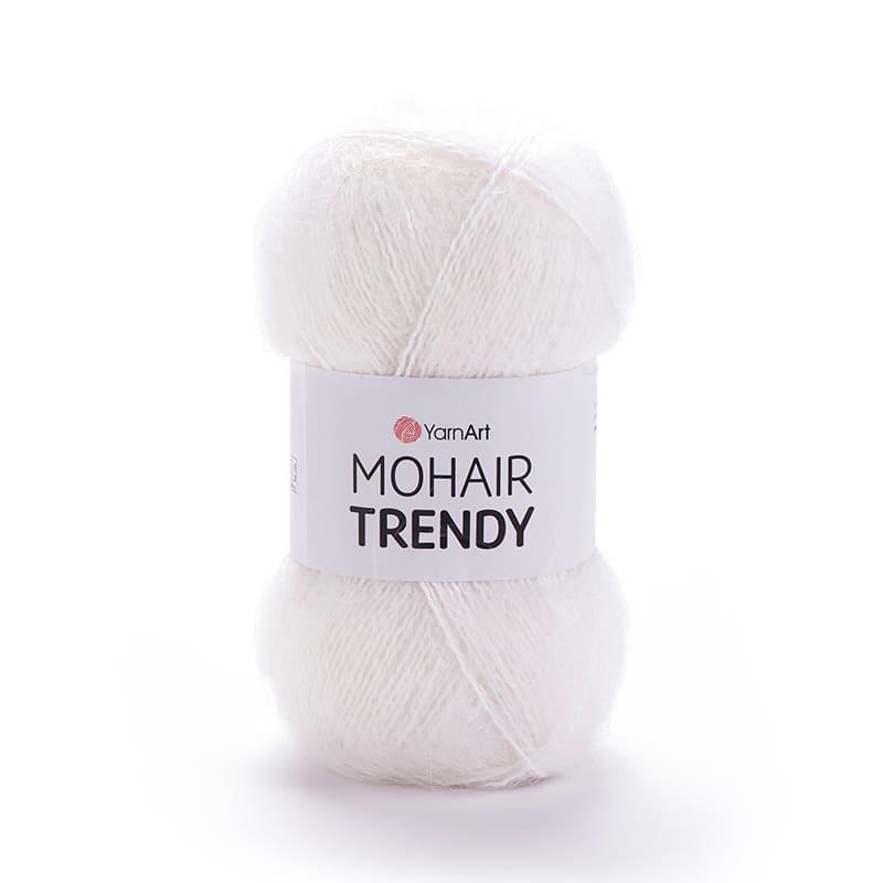 Пряжа YarnArt Mohair Trendy 101 Белый