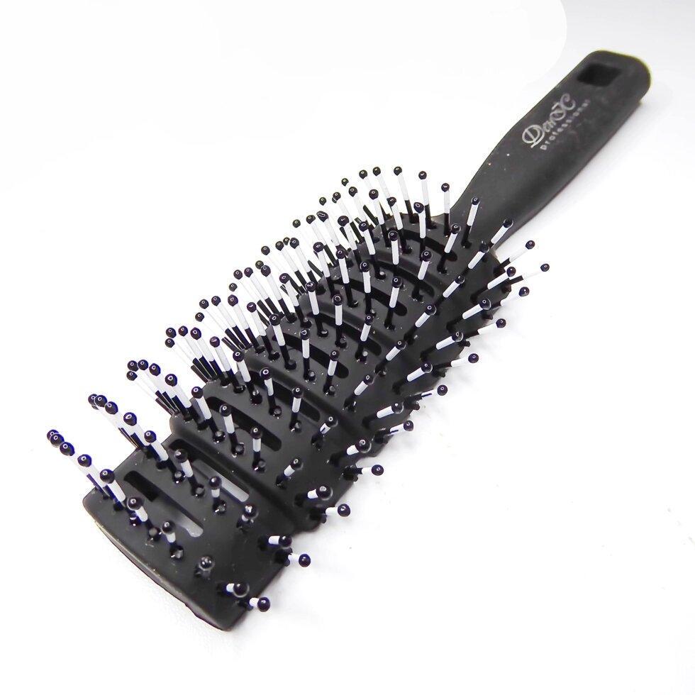 Расческа для укладки ДенІС professional карбон с белыми зубцами Черный (1453070001)