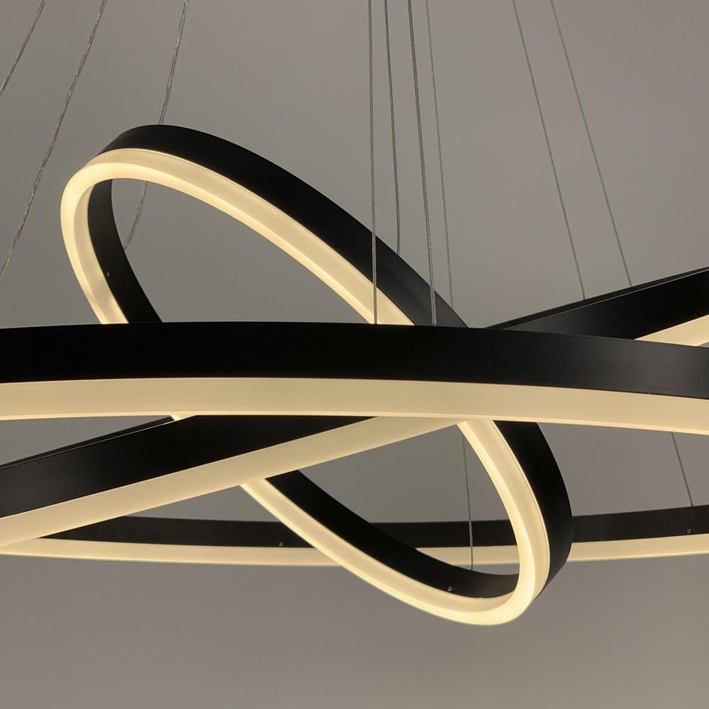 Люстра Led на три кільця 80/60/40 см Чорний (G 68-800+600+400 BK) - фото 8 Люстра Led на три кільця 80/60/40 см Чорний (G 68-800+600+400 BK) - фото 8