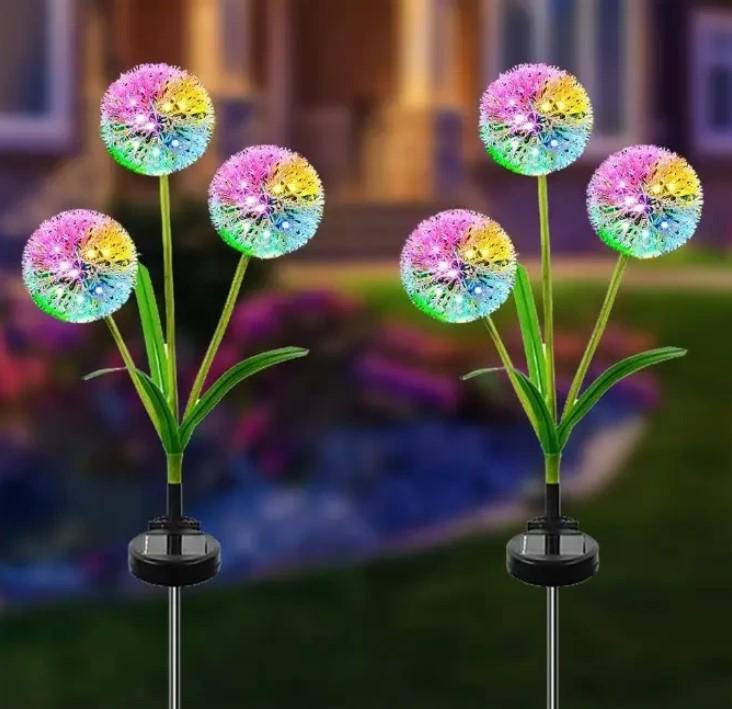 Садовый фонарь на солнечной батарее Dandelion Garden Lights Одуванчики IP66 600 mAh 42,5 см - фото 6