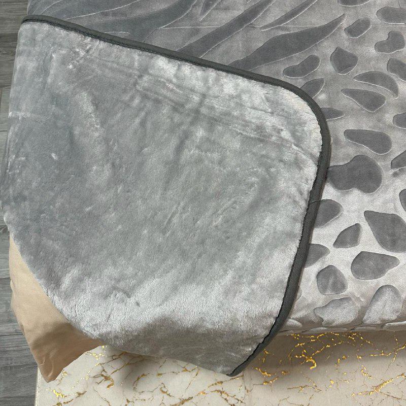 Покрывало на кровать акриловое 200x230 см Серый (28857543) - фото 7