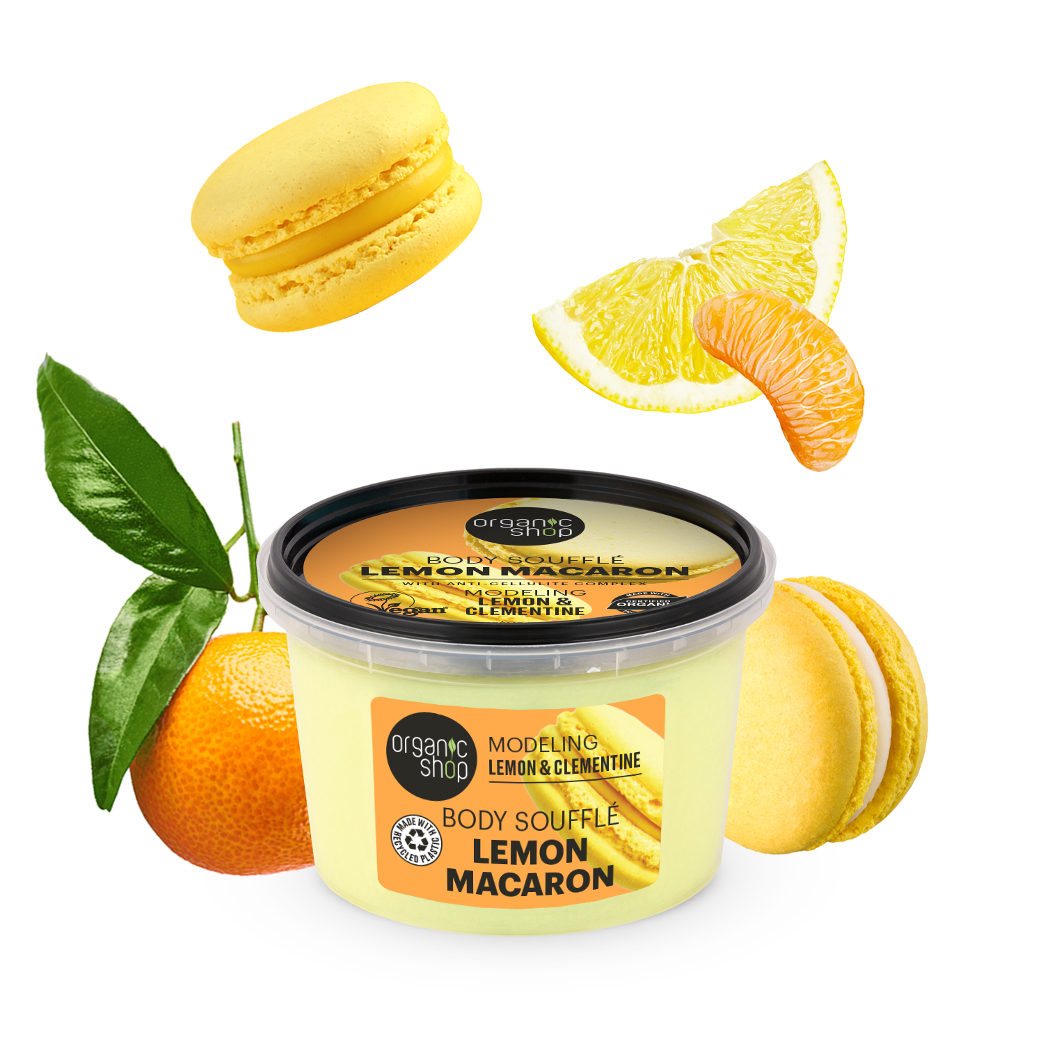 Суфле для тіла Organic Shop LEMON MACARON моделююче 250 мл (4743318144245)