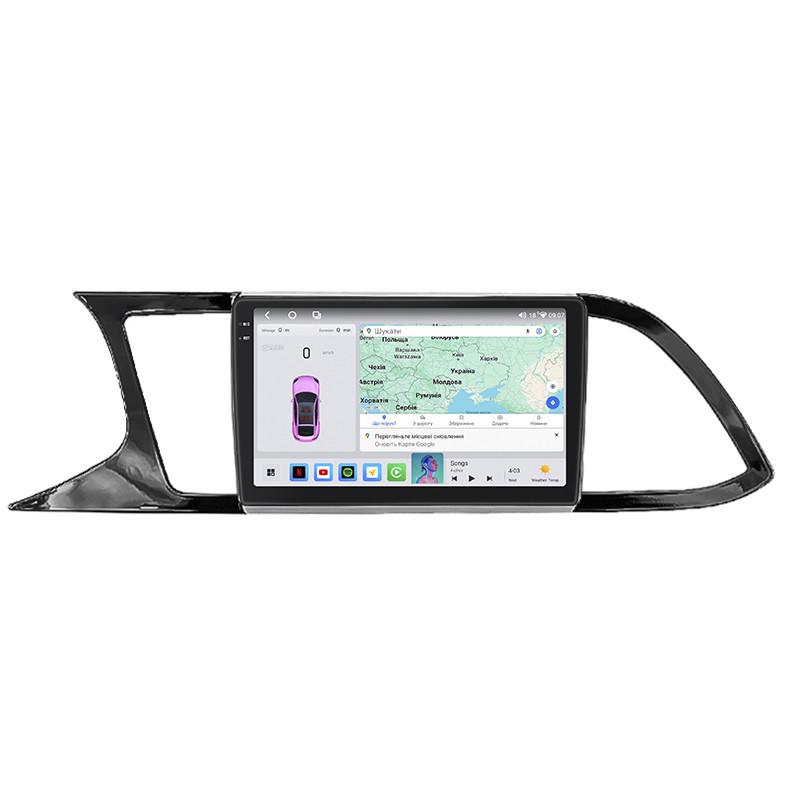 Автомагнітола штатна Lesko для Seat Leon III 2012-2016 4/64 QLED CarPlay 4G Wi-Fi GPS Prime 9" (22391549)