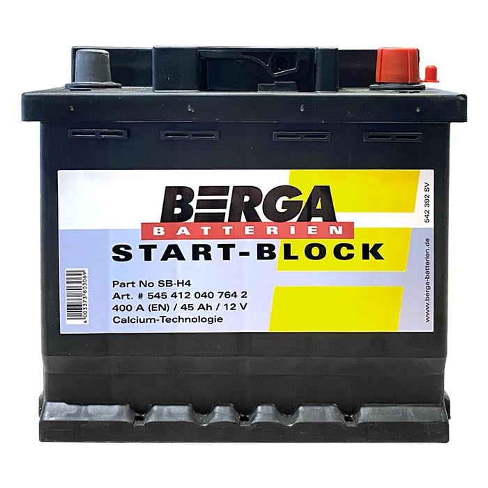 Акумулятор автомобільний Berga Start Block 6СТ-45Ah АзЕ 400A EN 545412040