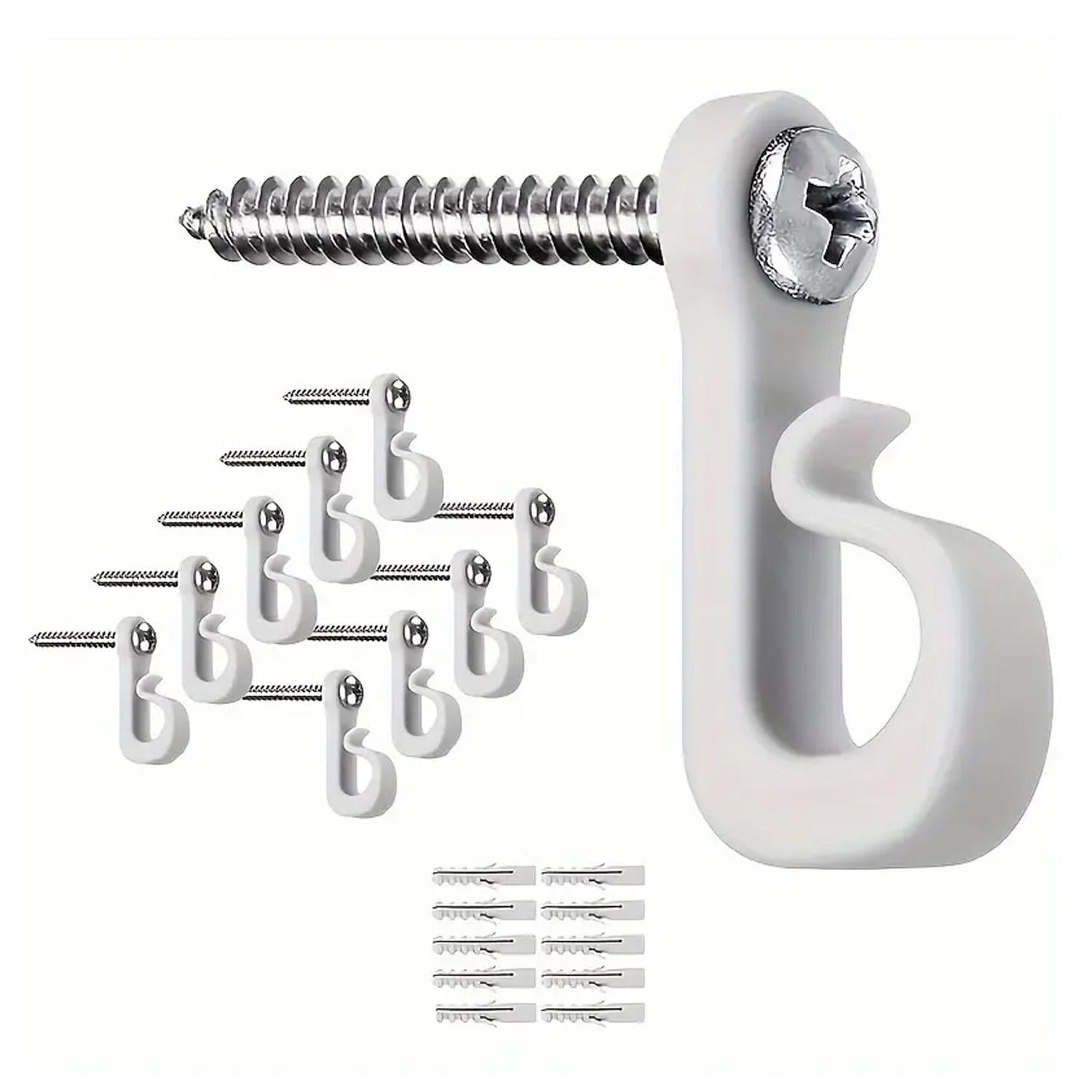 Набір гачків для кріплення гірлянди 10 шт. Білий