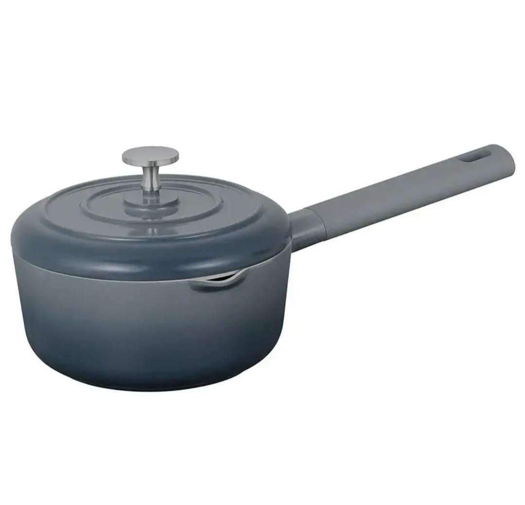 Ковш кухонный Pepper Doma алюминиевый 1,8 л 18 см Голубой серый (PR-2323-18)