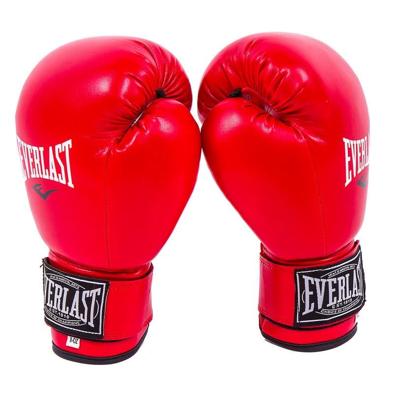 Перчатки боксерские спарринговые Everlast искусственная кожа 6 oz Красный (EVDX380-6R)