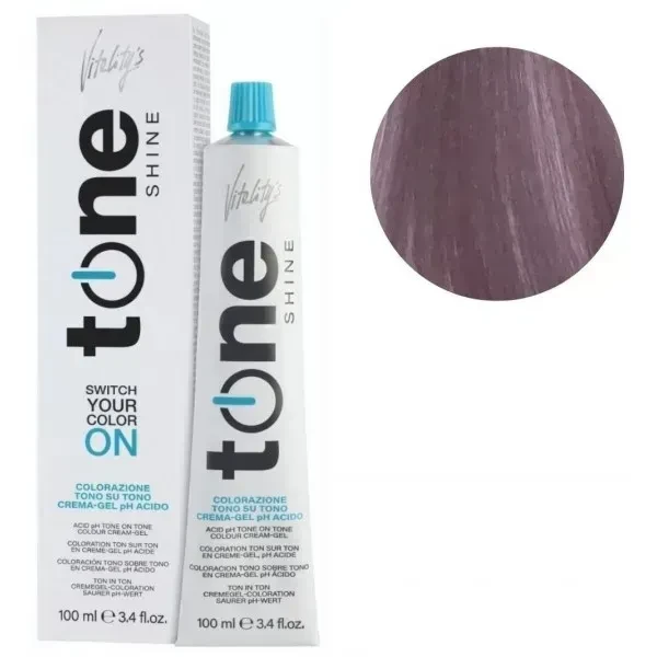 Гель-краска для волос тонирующая безаммиачная Tone Shine Vitality's 9/8 Радужно-фиолетовый светлый блондин 100 мл