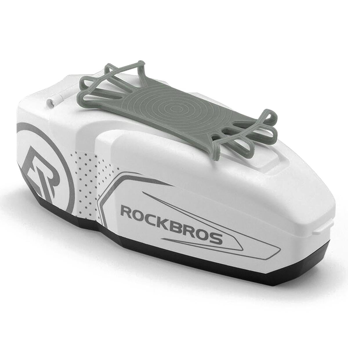 Велосумка на раму с креплением для телефона ROCKBROS LF0404BK с каркасом/велкро до 6,5" Белый (RB-LF0404-2721)