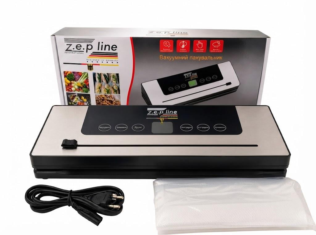 Вакууматор побутовий Zepline 200 Вт з LED підсвіткою 6 програм 10 пакетів