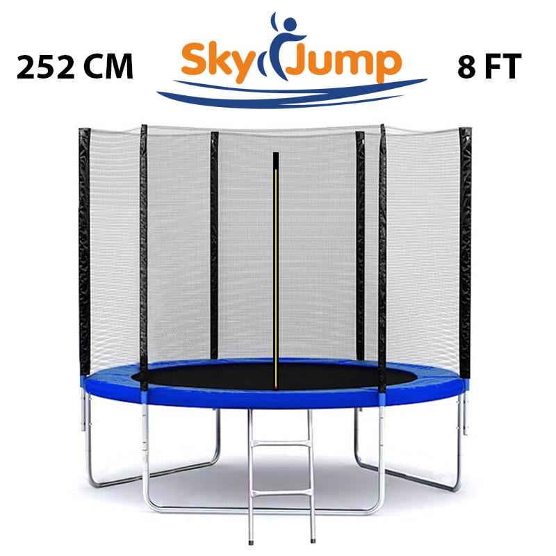 Батут Sky Jump 252 см з захисною сіткою Синій - фото 3