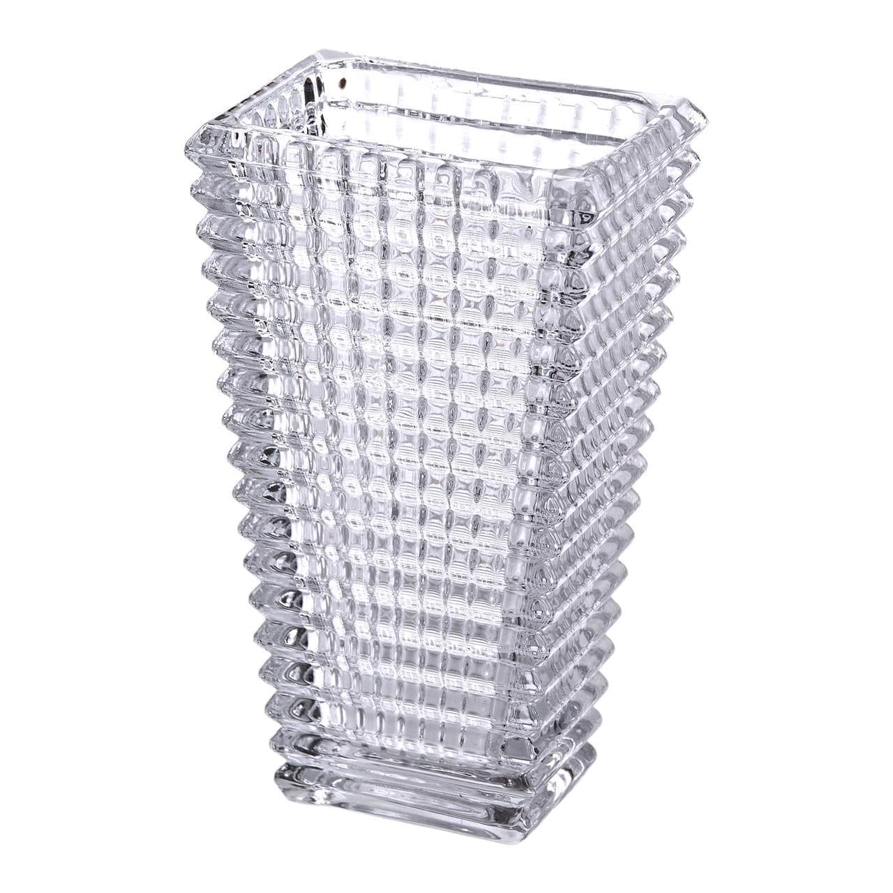 Ваза скляна Light House прямокутна 17 см Прозорий (LG-20223)