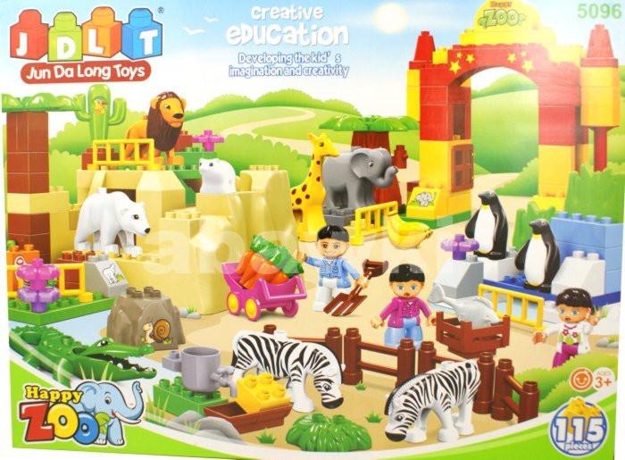 Конструктор для детей JDLT 5096 Зоопарк Разноцветный (147-132-BOC008726)